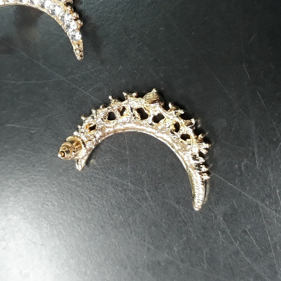 3 For $15 New Elegant Crystal Crescent Moon Earrings - Picture 6 of 9